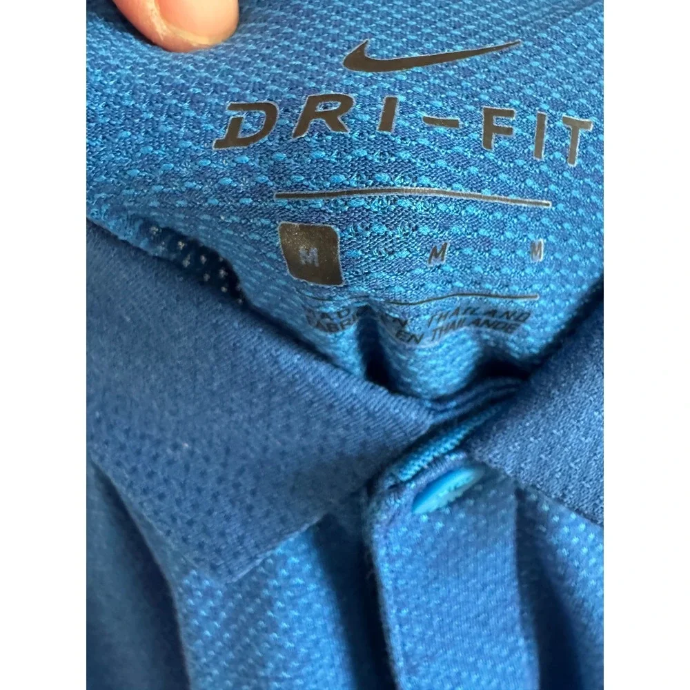 Nike Golf Dri Fit Men's Blue Polo‎ Shirt Size Medium